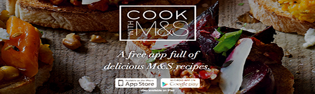 screenshot of Cook with M&S's homepage